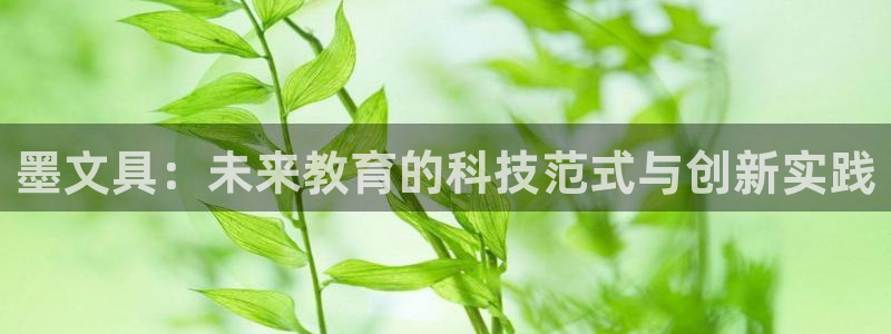 九游会代表：墨文具：未来教育的科技范式与