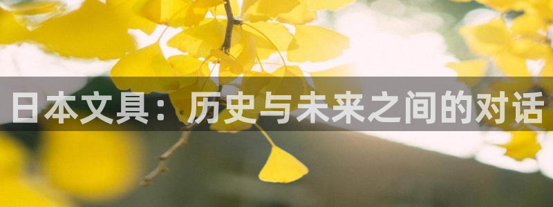 老哥吧九游会：日本文具：历史与未来之间的